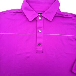 Footjoy FJ Men's Solid Purple La Purisma Lompoc California Large Golf Polo Shirt